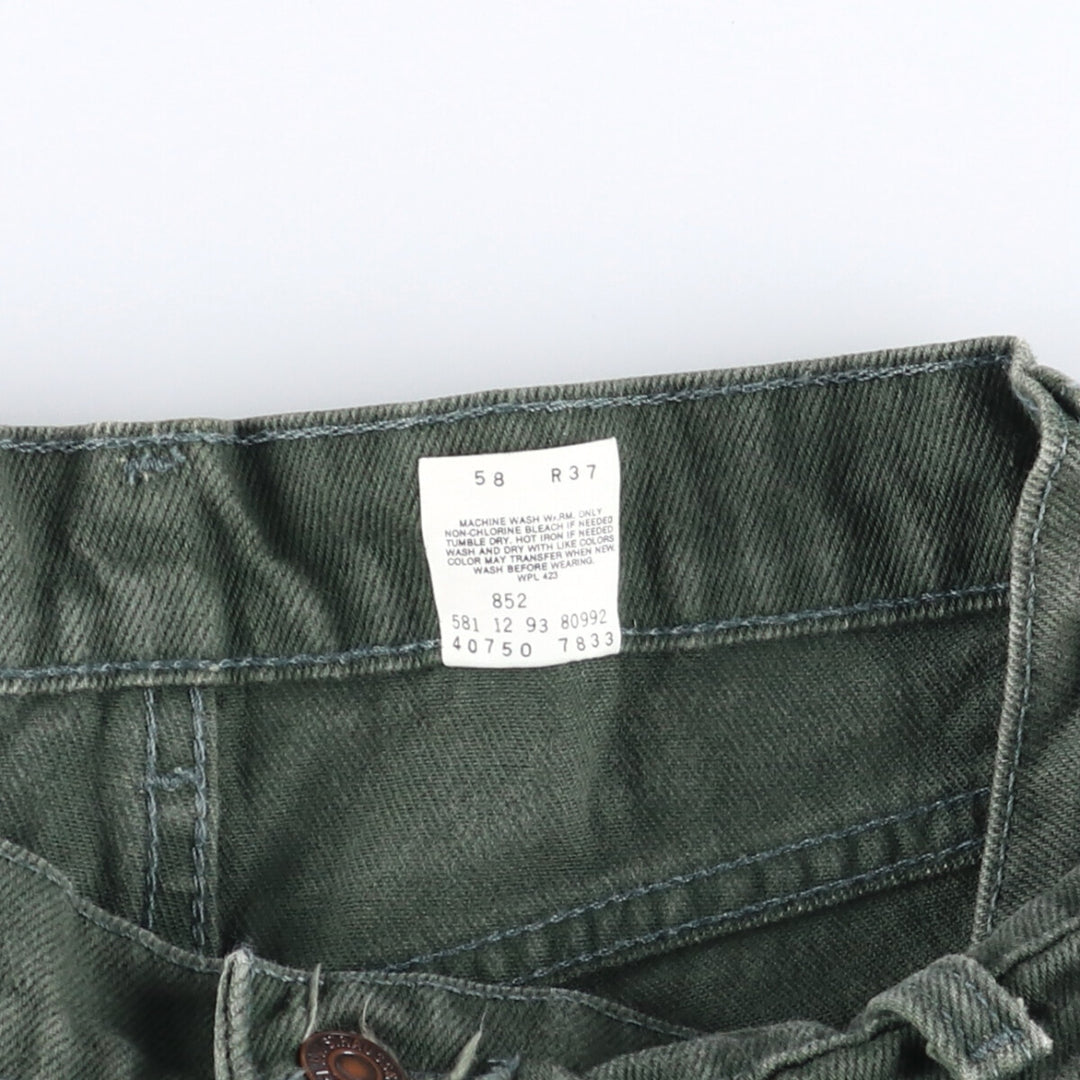 90'S Levi's 550 Relaxed Fit Tapered Leg Denim Pants with Orange Tab, Made in USA, Vintage cotton green type Vintage Second Hand