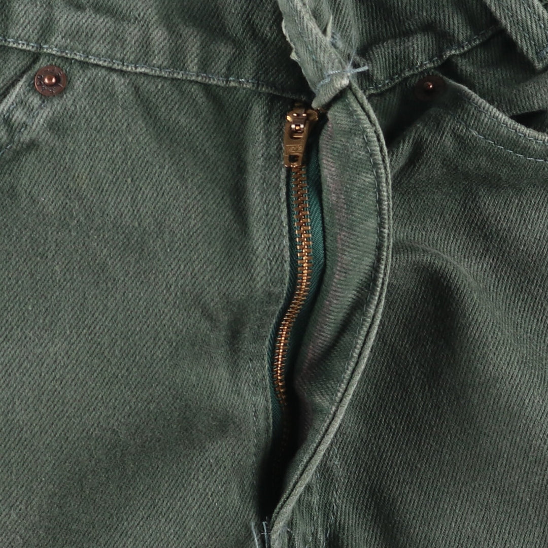 90'S Levi's 550 Relaxed Fit Tapered Leg Denim Pants with Orange Tab, Made in USA, Vintage cotton green type Vintage Second Hand