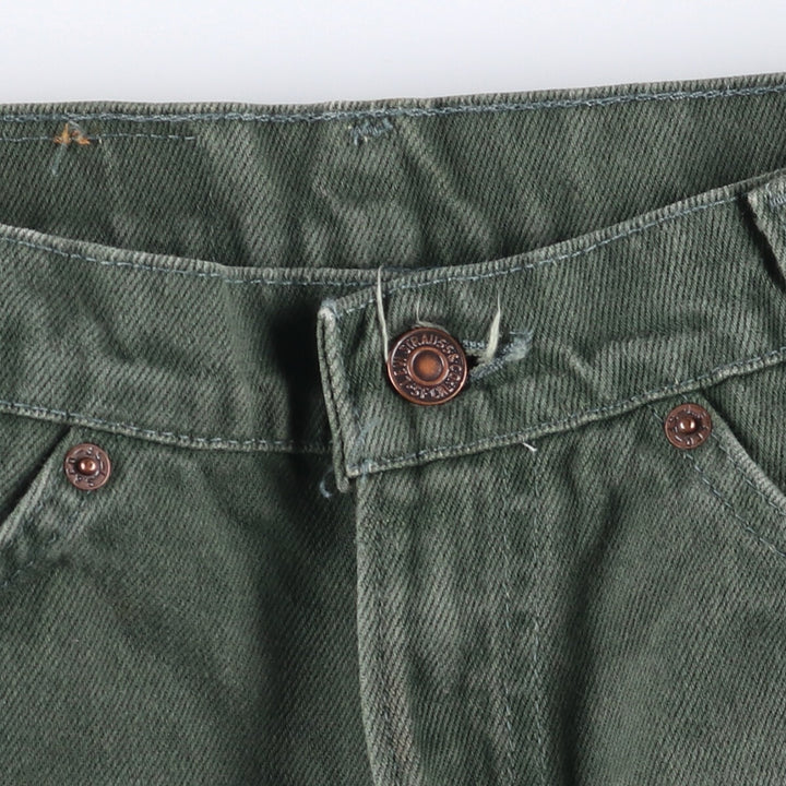 90'S Levi's 550 Relaxed Fit Tapered Leg Denim Pants with Orange Tab, Made in USA, Vintage cotton green type Vintage Second Hand