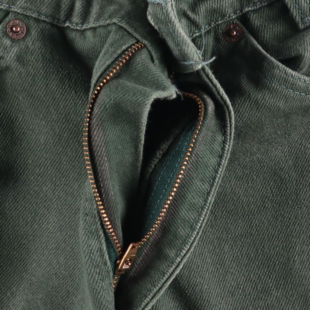 90'S Levi's 550 Relaxed Fit Tapered Leg Denim Pants with Orange Tab, Made in USA, Vintage cotton green type Vintage Second Hand