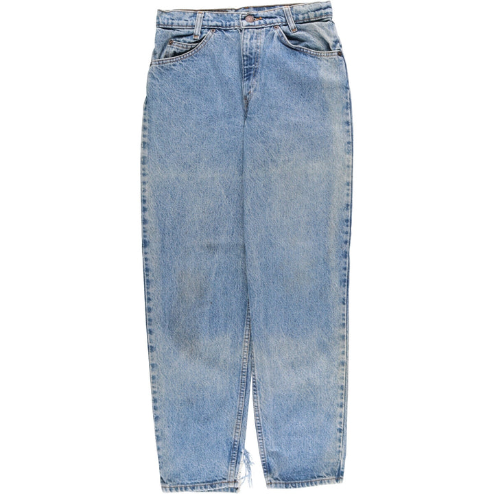 90'S Levi's 550 Student Tapered Denim Pants, Women's Size L (W29), Vintage Orange Tab cotton blue type Vintage Second Hand