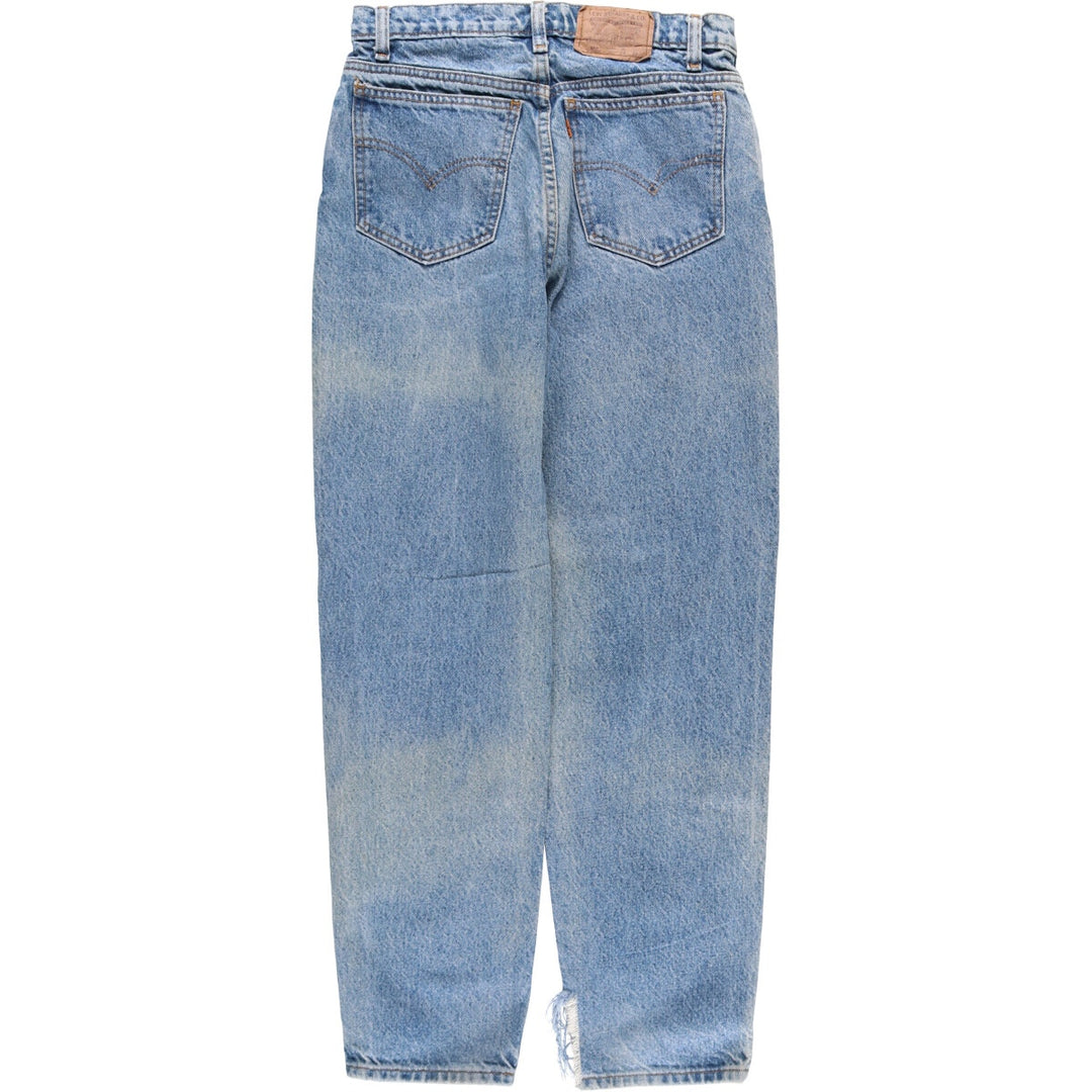 90'S Levi's 550 Student Tapered Denim Pants, Women's Size L (W29), Vintage Orange Tab cotton blue type Vintage Second Hand