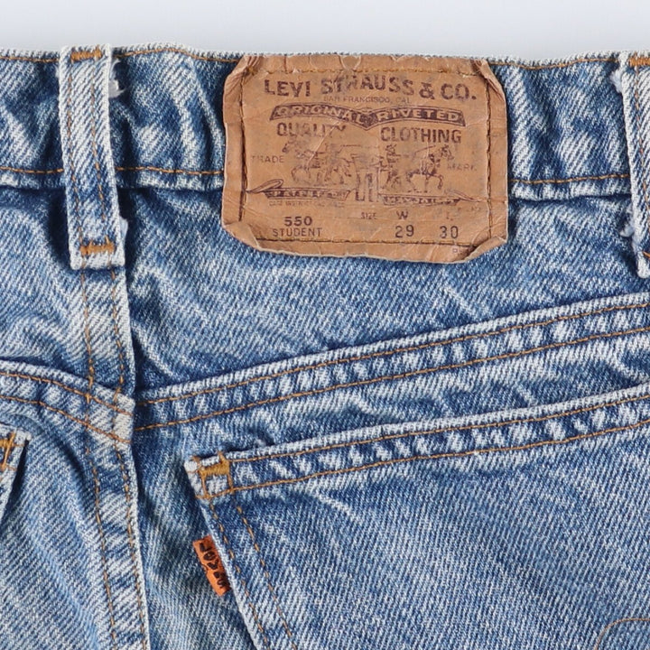 90'S Levi's 550 Student Tapered Denim Pants, Women's Size L (W29), Vintage Orange Tab cotton blue type Vintage Second Hand