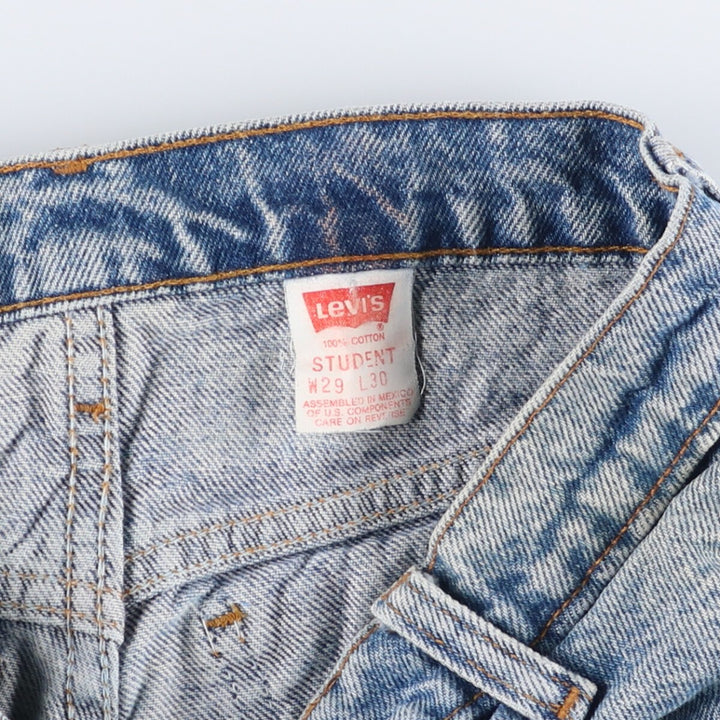 90'S Levi's 550 Student Tapered Denim Pants, Women's Size L (W29), Vintage Orange Tab cotton blue type Vintage Second Hand