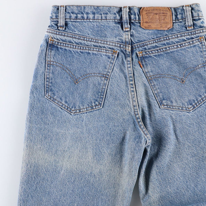 90'S Levi's 550 Student Tapered Denim Pants, Women's Size L (W29), Vintage Orange Tab cotton blue type Vintage Second Hand