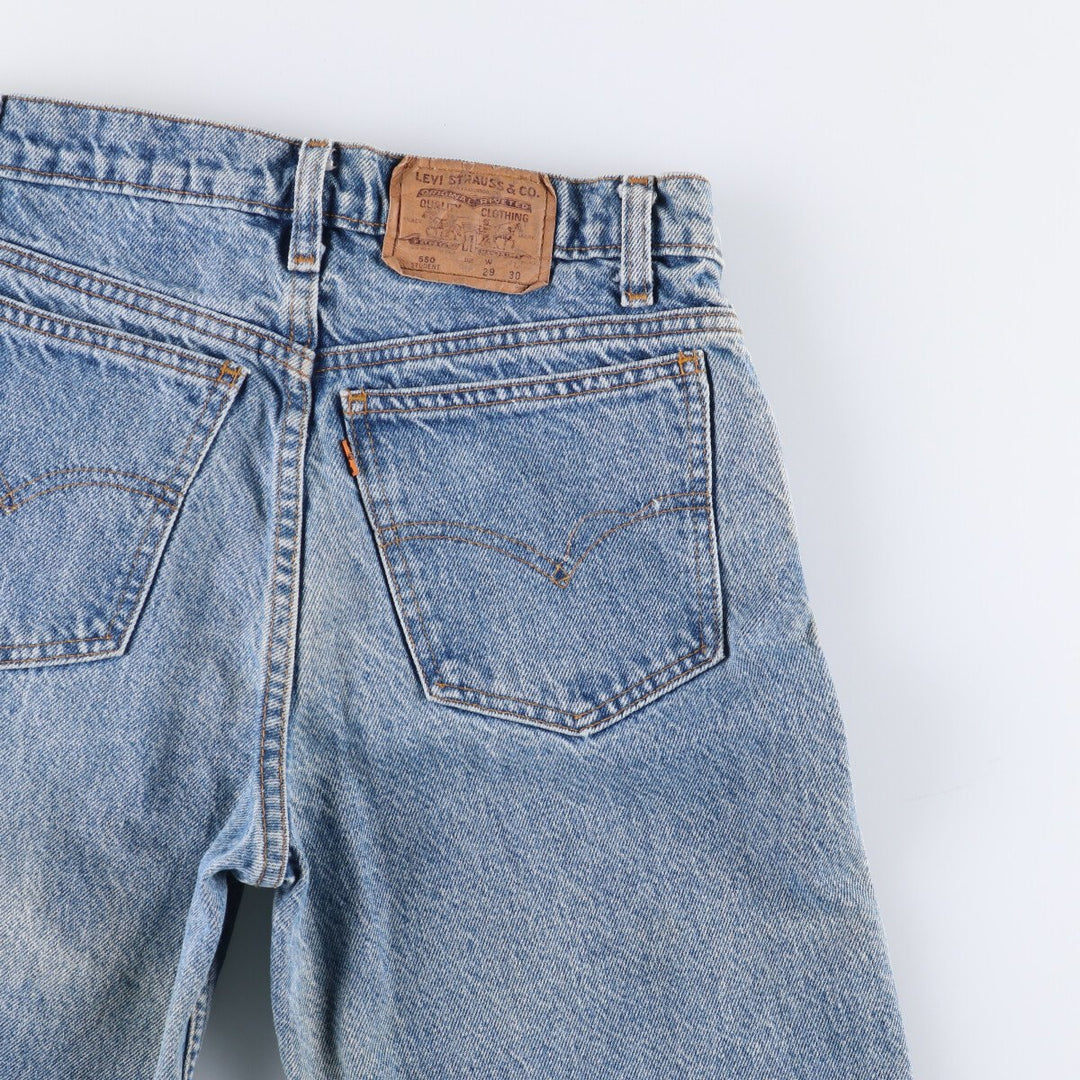 90'S Levi's 550 Student Tapered Denim Pants, Women's Size L (W29), Vintage Orange Tab cotton blue type Vintage Second Hand