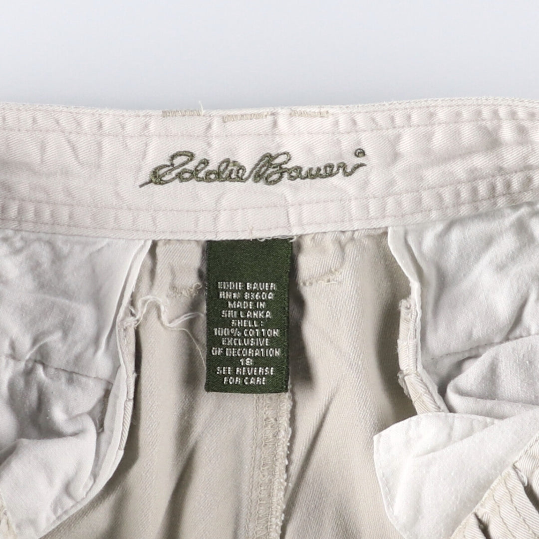 Eddie Bauer cargo shorts, women's size L (w29) cotton gray type Vintage Second Hand