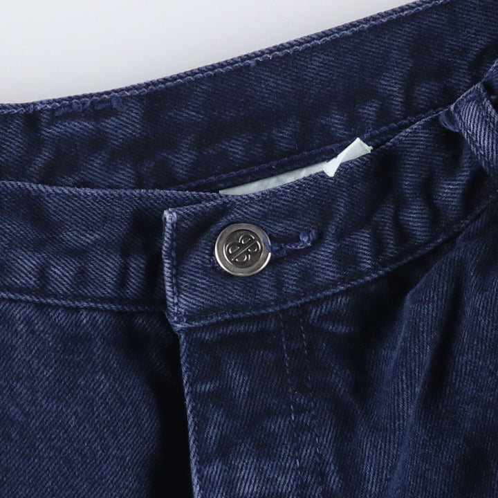 Bill Blass denim shorts, women's size L (w29) cotton navy blue type Vintage Second Hand