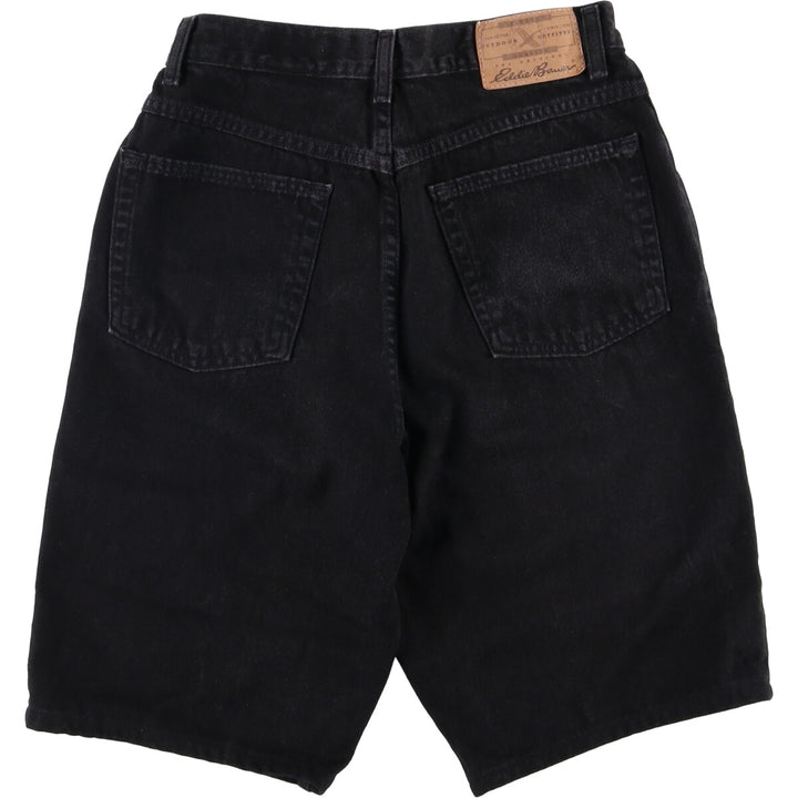 90'S Eddie Bauer Denim Classic Fit Black Denim Shorts, Made in USA, Women's Size L (W29) cotton black type Vintage Second Hand