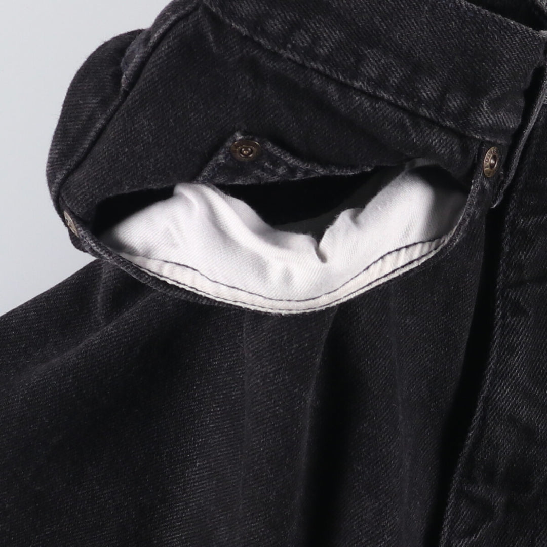 90'S Eddie Bauer Denim Classic Fit Black Denim Shorts, Made in USA, Women's Size L (W29) cotton black type Vintage Second Hand