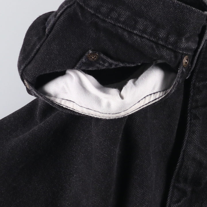 90'S Eddie Bauer Denim Classic Fit Black Denim Shorts, Made in USA, Women's Size L (W29) cotton black type Vintage Second Hand