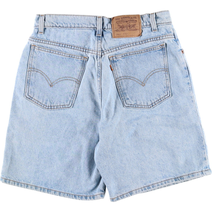 90'S Levi's 950 Relaxed Fit Denim Shorts with Orange Tab, Women's Size XL (W32), Vintage cotton Blue type light blue Vintage Second Hand