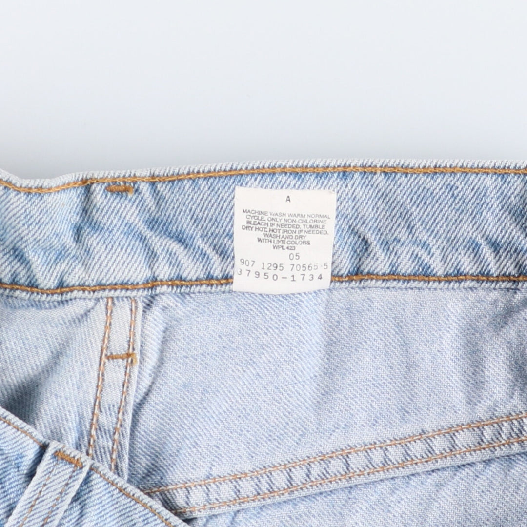 90'S Levi's 950 Relaxed Fit Denim Shorts with Orange Tab, Women's Size XL (W32), Vintage cotton Blue type light blue Vintage Second Hand