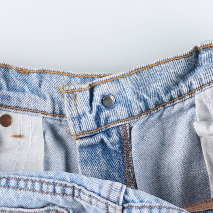 90'S Levi's 950 Relaxed Fit Denim Shorts with Orange Tab, Women's Size XL (W32), Vintage cotton Blue type light blue Vintage Second Hand