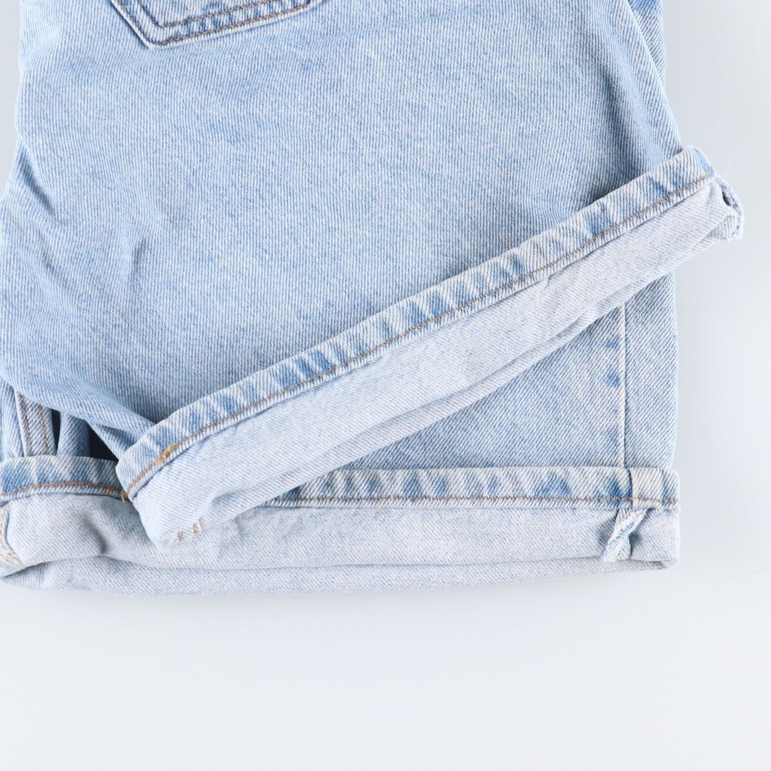 90'S Levi's 950 Relaxed Fit Denim Shorts with Orange Tab, Women's Size XL (W32), Vintage cotton Blue type light blue Vintage Second Hand