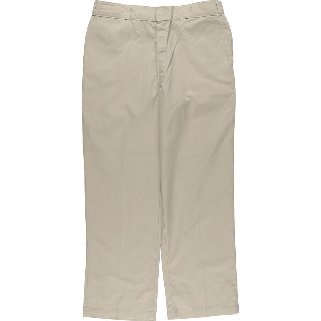 90'S Dickies Work Pants Made in USA Men's W34 Vintage polyester Beige type Vintage Second Hand