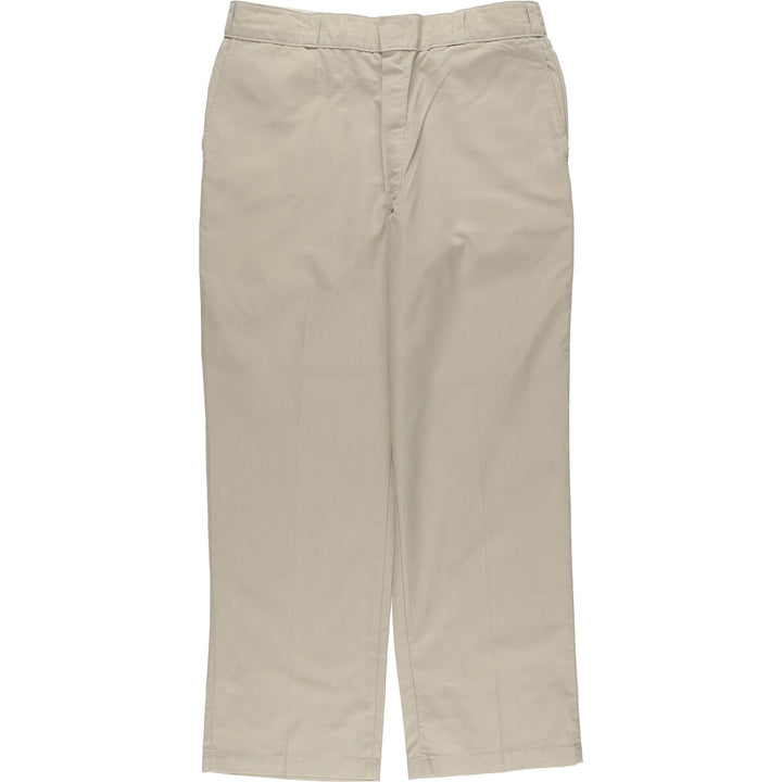 90'S Dickies Work Pants Made in USA Men's W34 Vintage polyester Beige type Vintage Second Hand