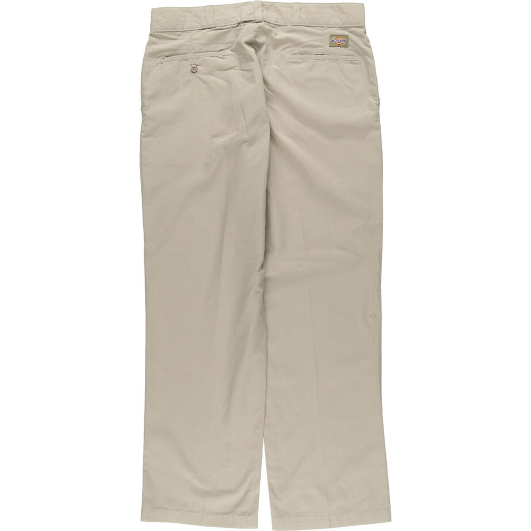 90'S Dickies Work Pants Made in USA Men's W34 Vintage polyester Beige type Vintage Second Hand