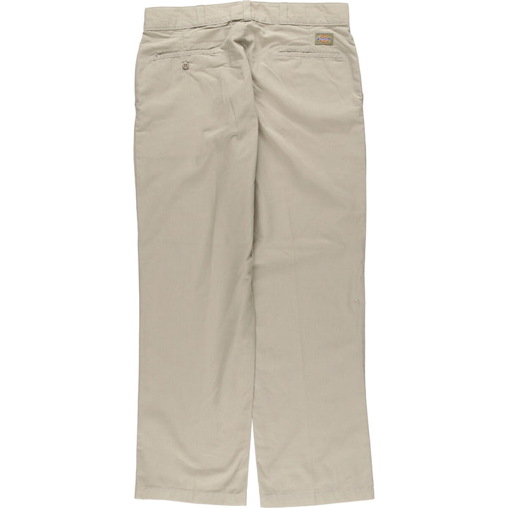 90'S Dickies Work Pants Made in USA Men's W34 Vintage polyester Beige type Vintage Second Hand