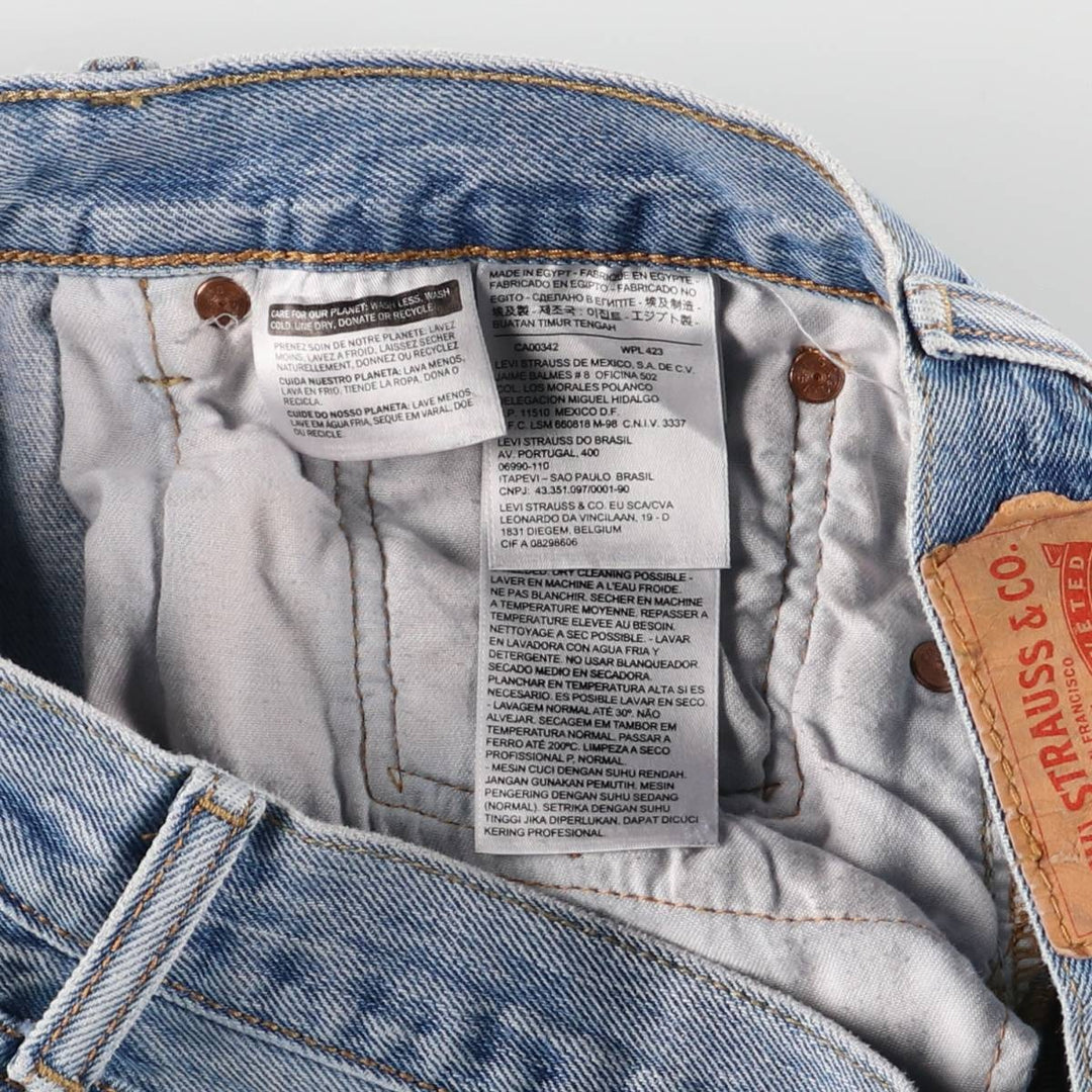 Levi's 501 straight denim pants for men, size W34 cotton blue type Vintage Second Hand