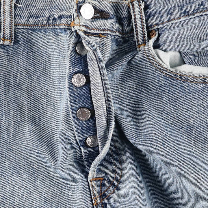 Levi's 501 straight denim pants for men, size W34 cotton blue type Vintage Second Hand