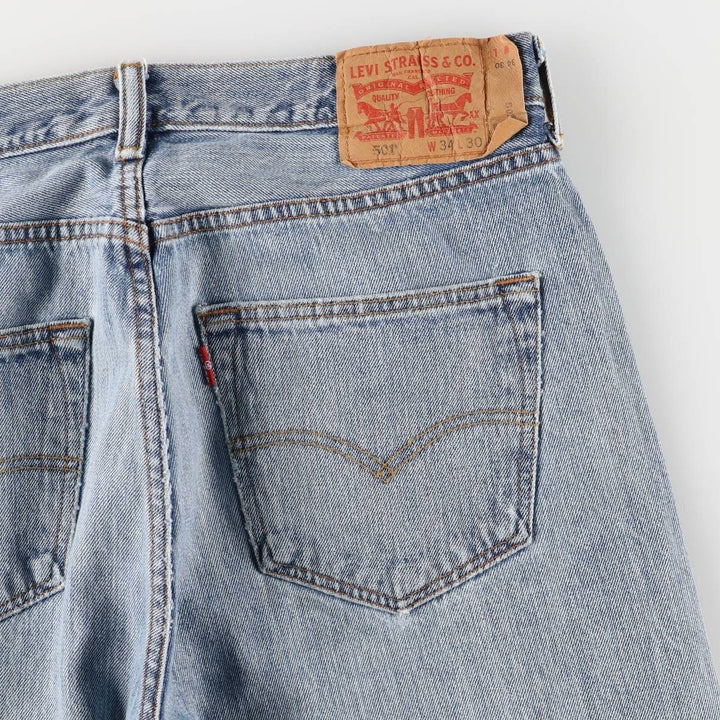 Levi's 501 straight denim pants for men, size W34 cotton blue type Vintage Second Hand