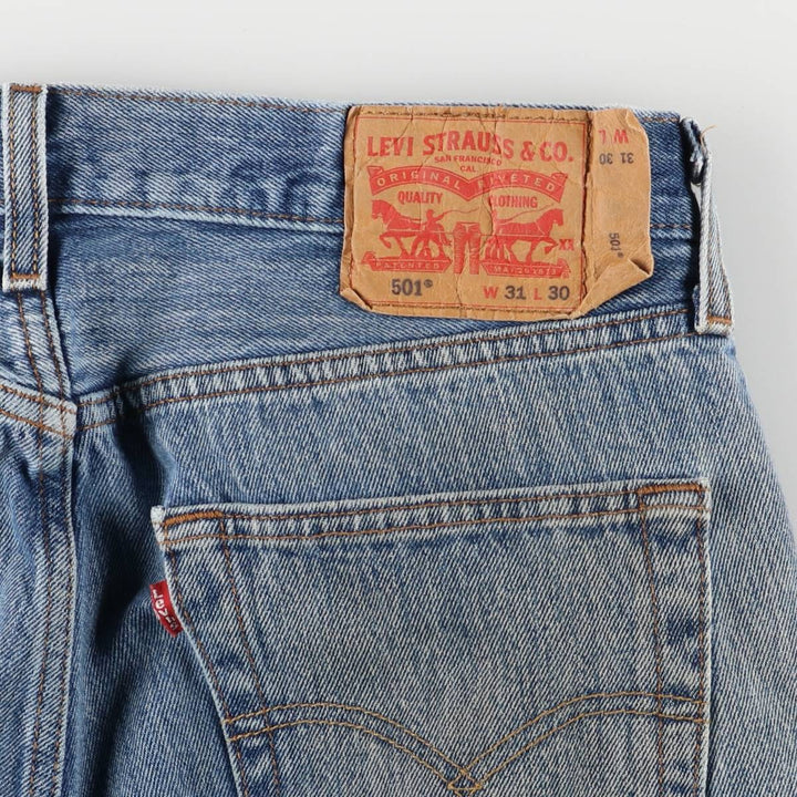 Levi's 501 straight denim pants for men, size W33 cotton blue type Vintage Second Hand