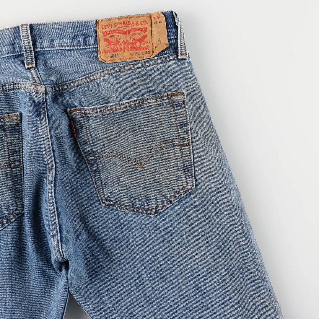 Levi's 501 straight denim pants for men, size W33 cotton blue type Vintage Second Hand