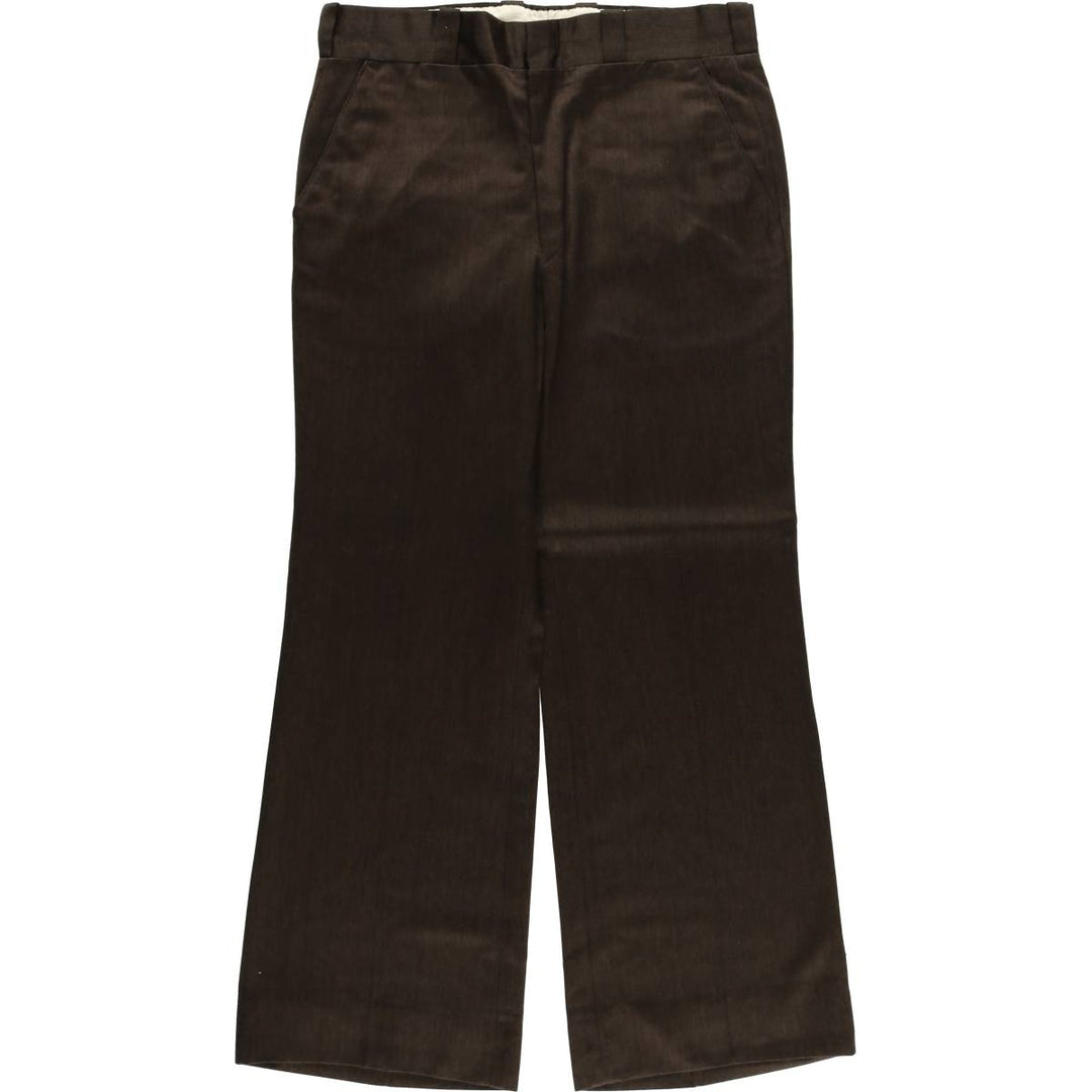 Men's flare pants (equivalent to W32) unclear brown type Vintage Second Hand