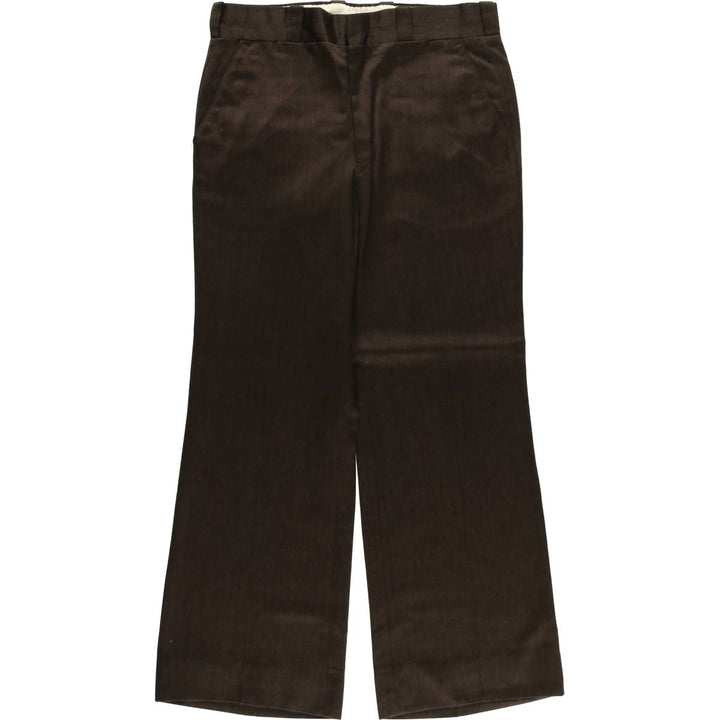 Men's flare pants (equivalent to W32) unclear brown type Vintage Second Hand