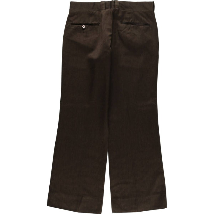 Men's flare pants (equivalent to W32) unclear brown type Vintage Second Hand