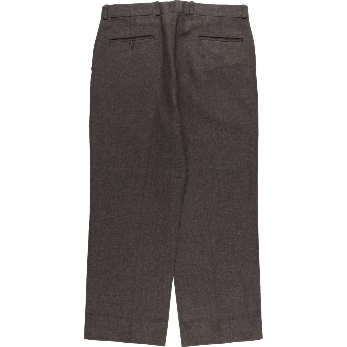 60s FARAH ノータックスラックス ダークグレー W33L30ヴィンテージ ファーラー FARAH ツータック スラックスパンツ メンズw34相当