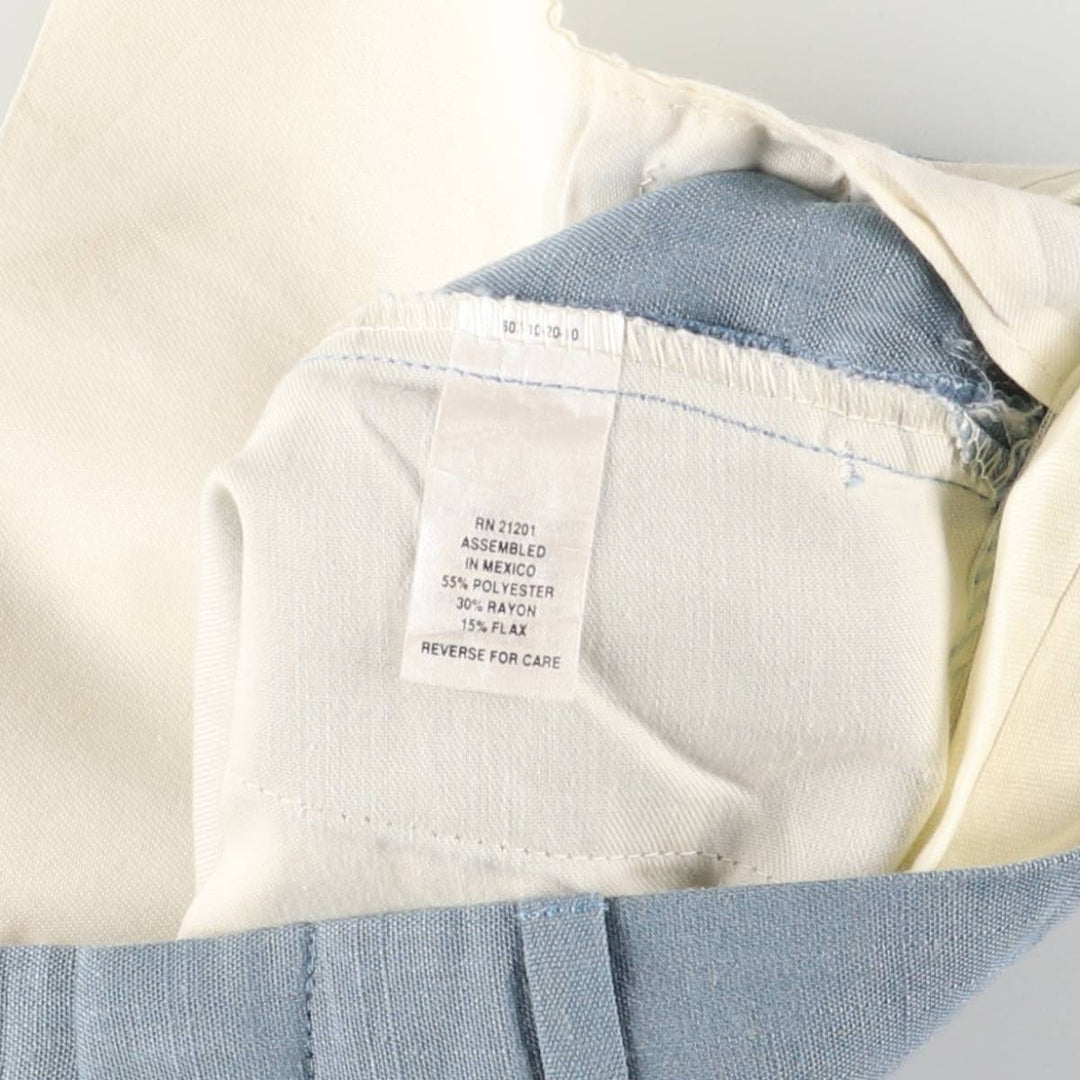 1990'S Farah Two-pleat Slacks, Men's, Size W30, Vintage polyester Blue type light blue Vintage Second Hand