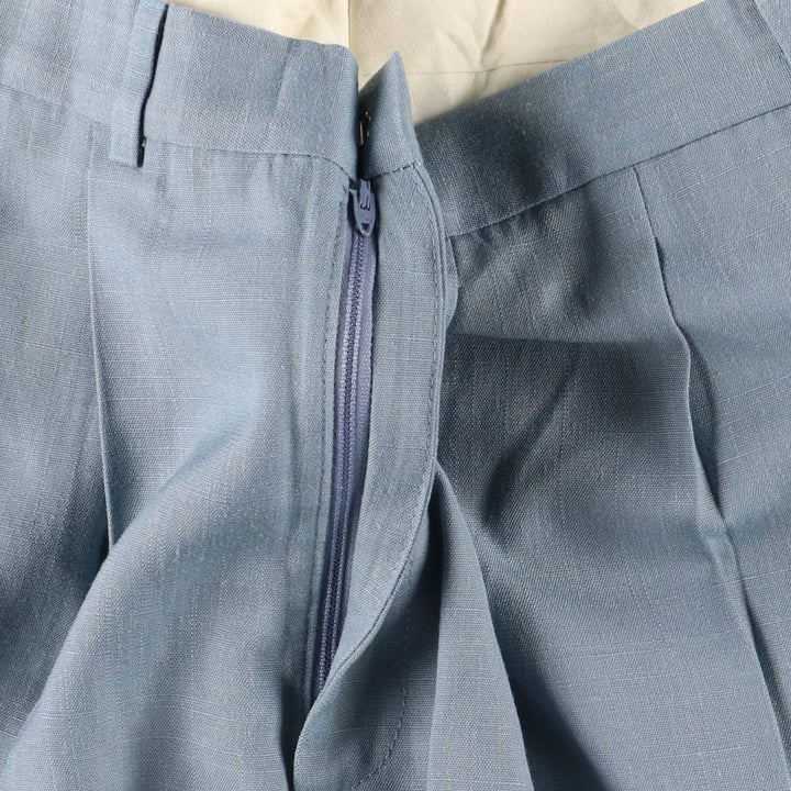 1990'S Farah Two-pleat Slacks, Men's, Size W30, Vintage polyester Blue type light blue Vintage Second Hand