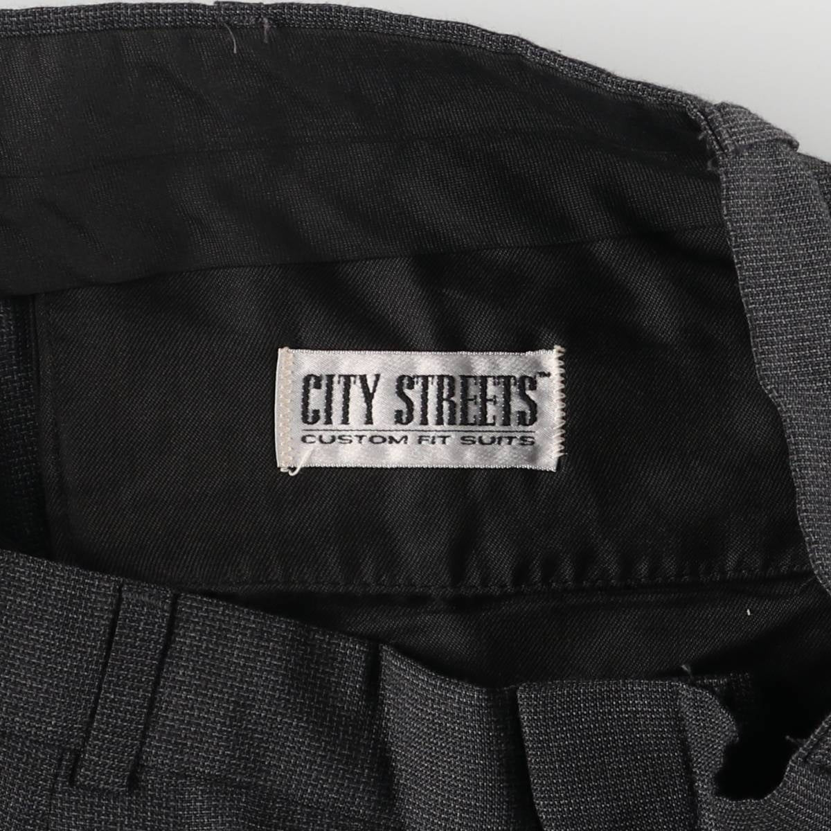 CITY STREETS スリータック スラックスパンツ USA製 メンズw34相当