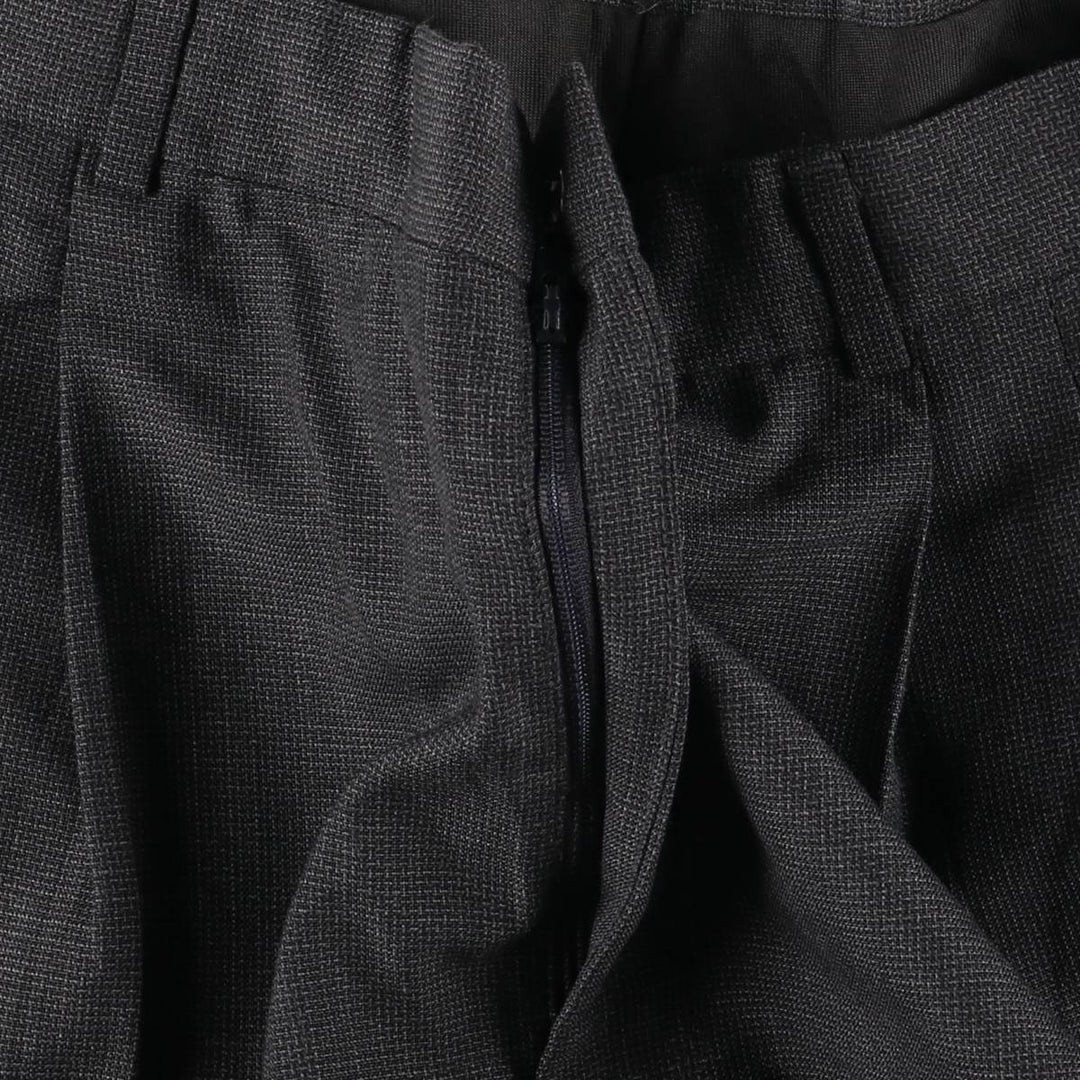 CITY STREETS Three-Tuck Slacks, Made in USA, Men's, Size 34 polyester gray type Vintage Second Hand
