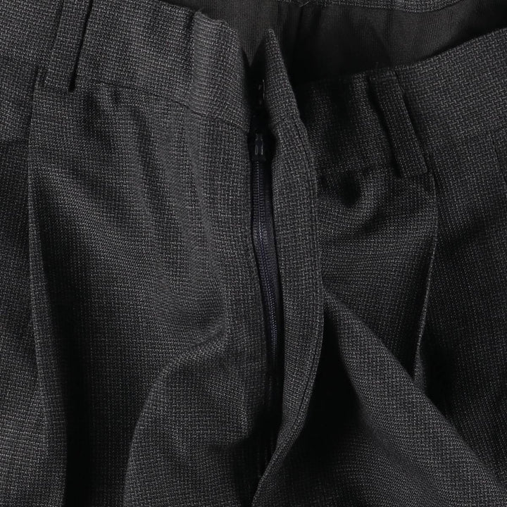 CITY STREETS Three-Tuck Slacks, Made in USA, Men's, Size 34 polyester gray type Vintage Second Hand