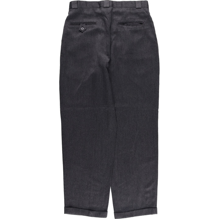 Haggar City Casuals Two-pleat slacks, made in the USA, men's size w31 polyester Charcoal Vintage Second Hand