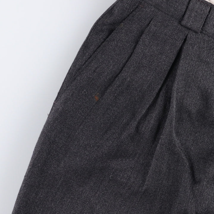 Haggar City Casuals Two-pleat slacks, made in the USA, men's size w31 polyester Charcoal Vintage Second Hand