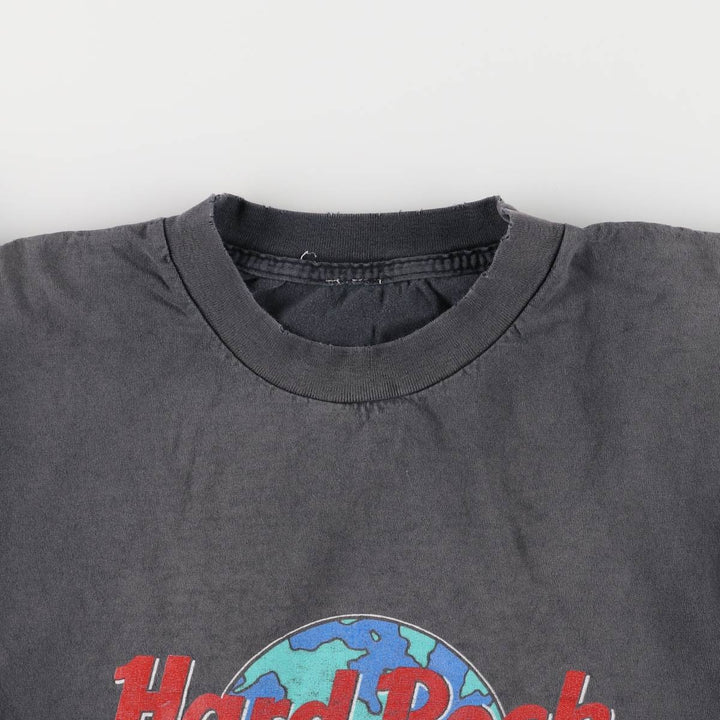 HARD ROCK CAFE Hard Rock Cafe Advertising T-shirt Men's XL size unclear Charcoal Vintage Second Hand
