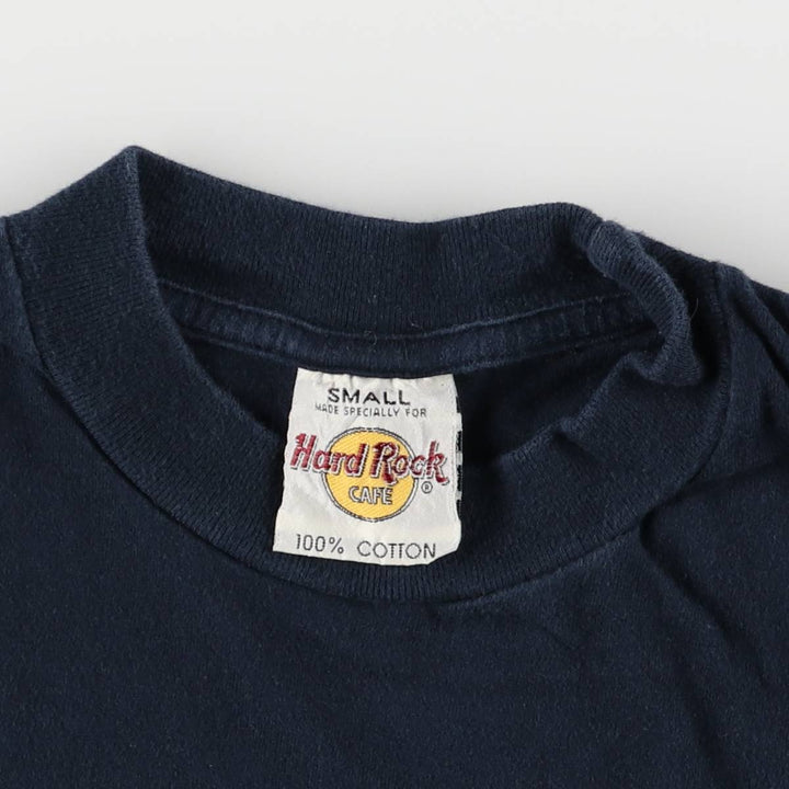 HARD ROCK CAFE Hard Rock Cafe Advertising T-shirt Men's Size Small cotton navy blue type Vintage Second Hand