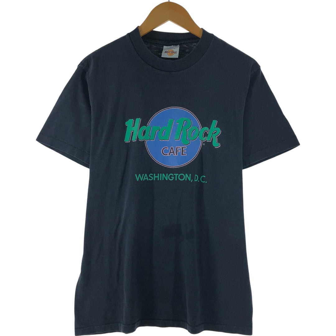 HARD ROCK CAFE Hard Rock Cafe Advertising T-shirt Made in USA Men's L Vintage cotton black type Vintage Second Hand