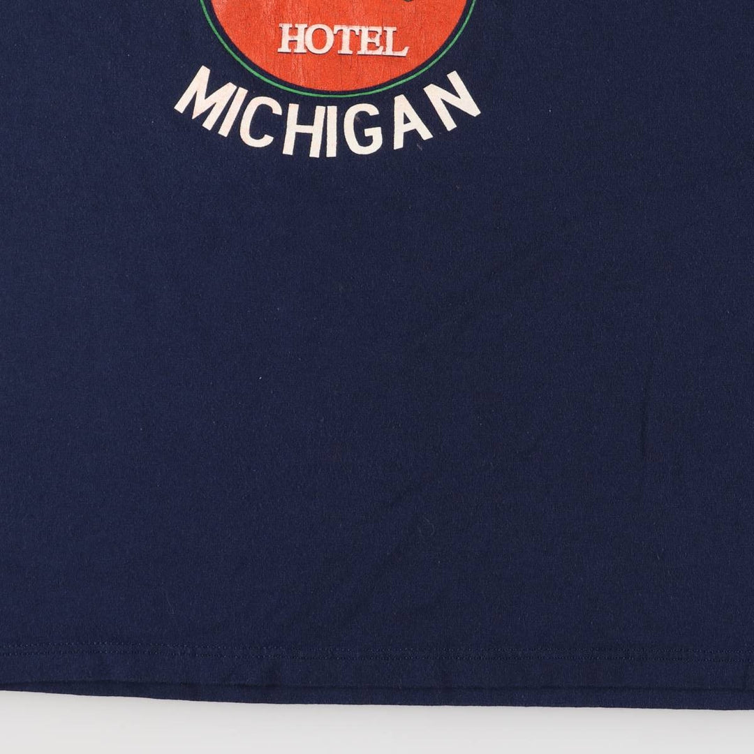 Vintage 80s-90'S Hard Rock Hotel Advertising T-Shirt, Made in USA, Men's XL cotton navy blue type Vintage Second Hand