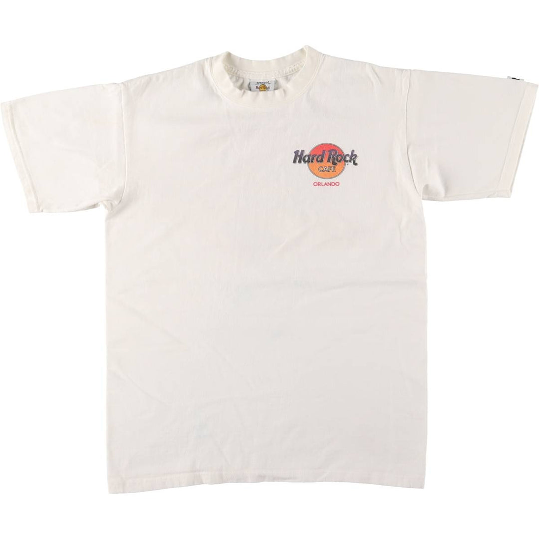 Vintage 90'S HARD ROCK CAFE HEAVY TEE Hard Rock Cafe Heavy Tee Advertising T-shirt Made in USA cotton white type Vintage Second Hand
