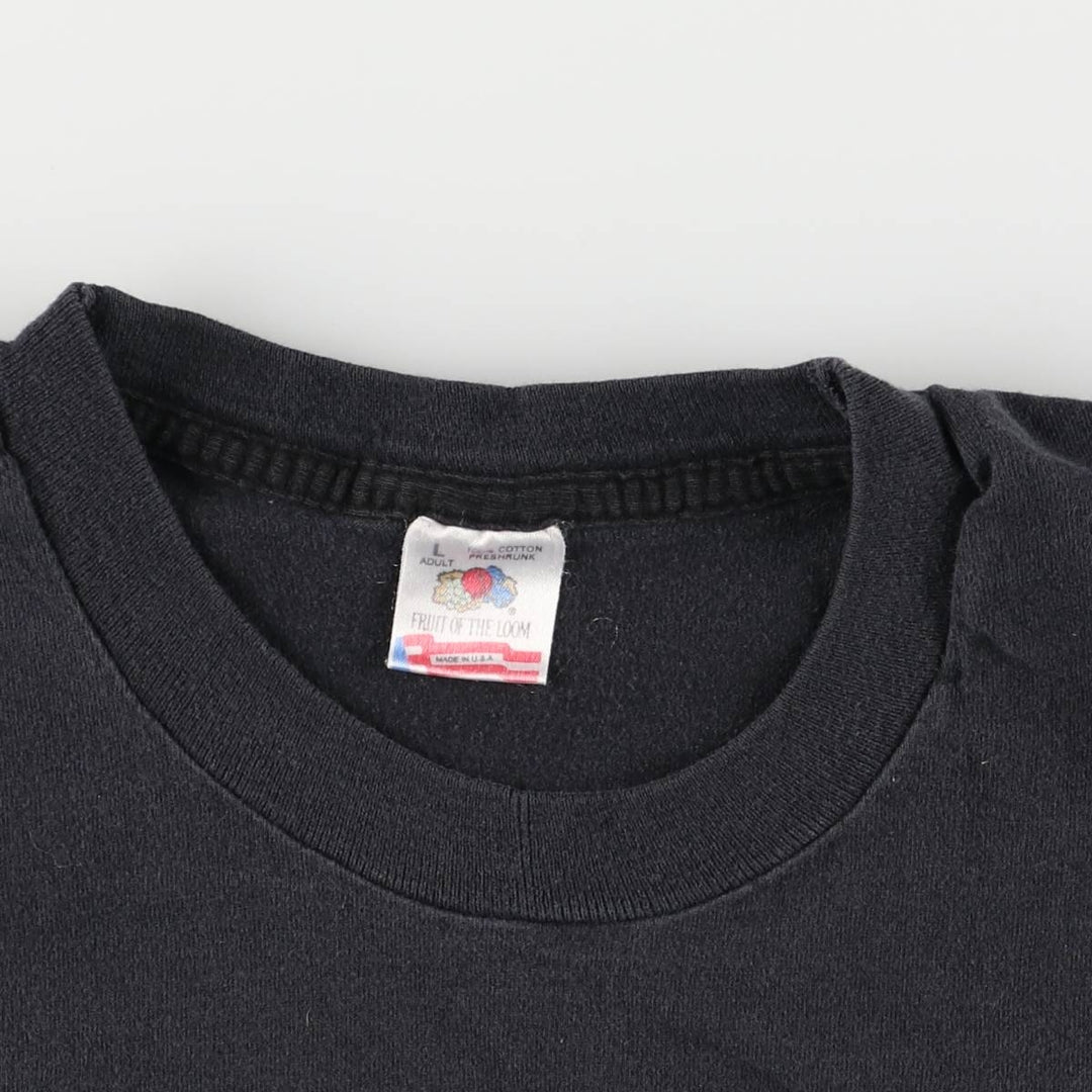 Vintage 90'S Fruit of the Loom Polar Rock Cafe ALASKA advertising T-shirt, Made in USA, Men's Size L cotton black type Vintage Second Hand