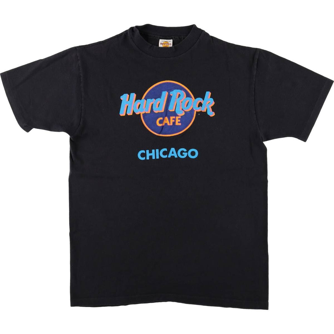 90'S HARD ROCK CAFE Hard Rock Cafe Advertising T-shirt Made in USA Men's L Vintage cotton black type Vintage Second Hand