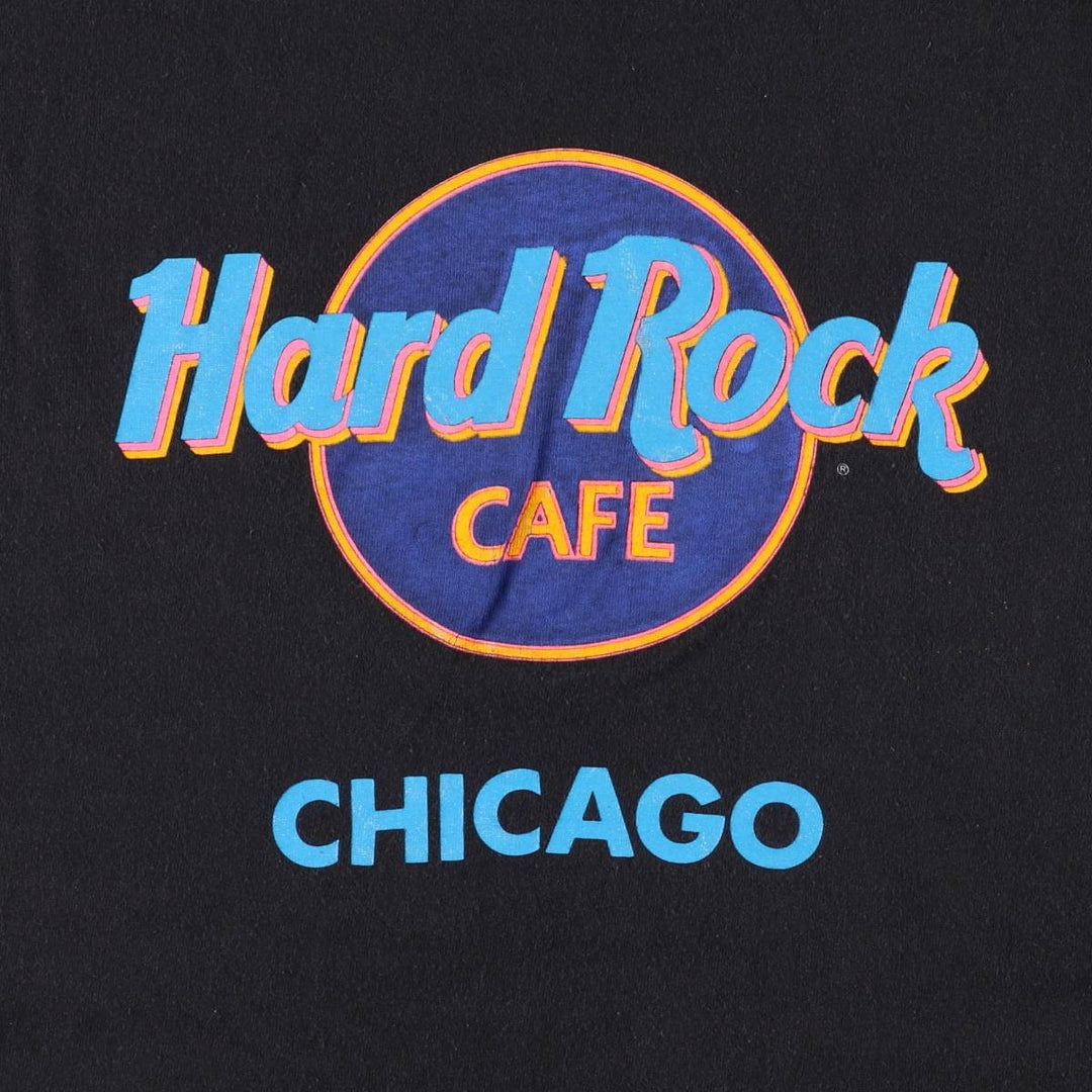 90'S HARD ROCK CAFE Hard Rock Cafe Advertising T-shirt Made in USA Men's L Vintage cotton black type Vintage Second Hand
