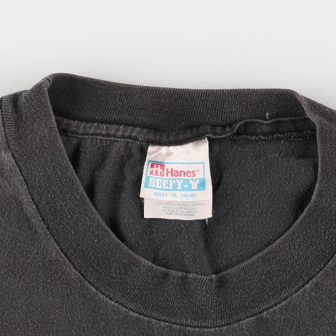 Hanes HOOTERS Advertising T-Shirt, Made in USA, Men's Size XL cotton black type Vintage Second Hand