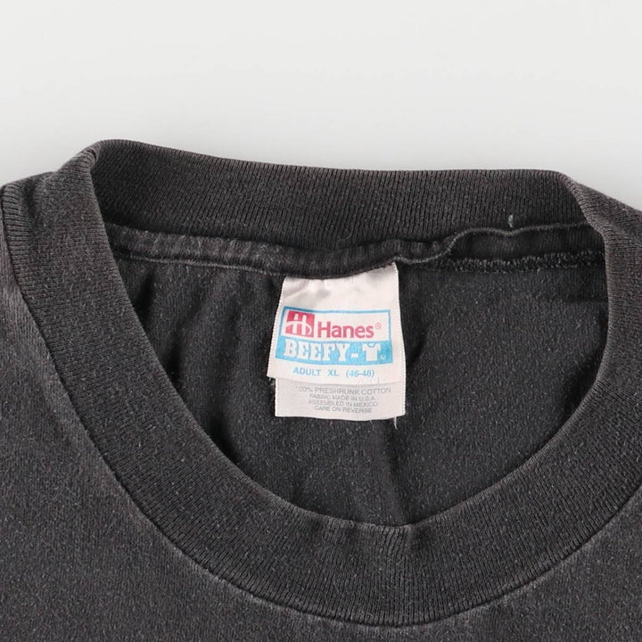 Hanes HOOTERS Advertising T-Shirt, Made in USA, Men's Size XL cotton black type Vintage Second Hand