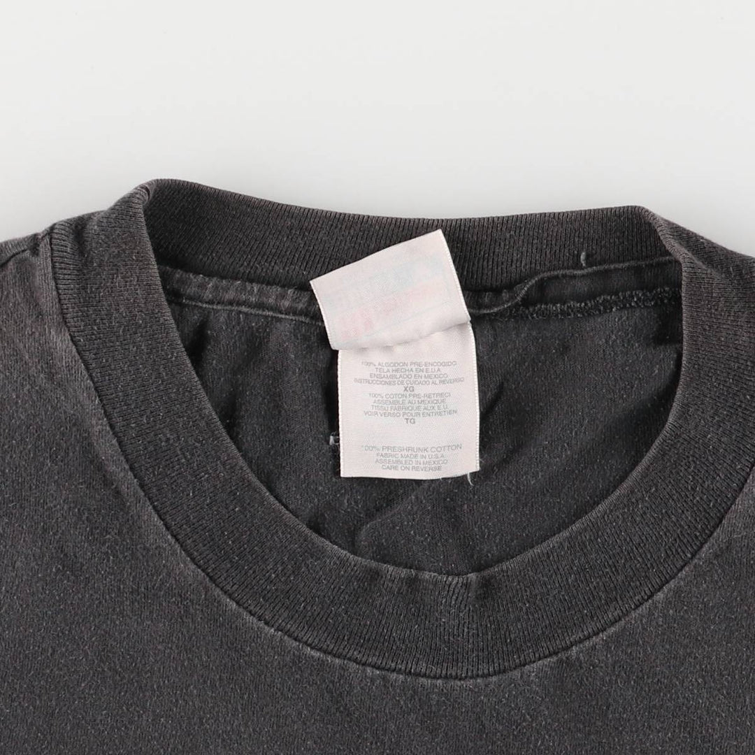 Hanes HOOTERS Advertising T-Shirt, Made in USA, Men's Size XL cotton black type Vintage Second Hand